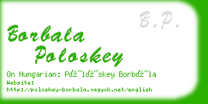 borbala poloskey business card